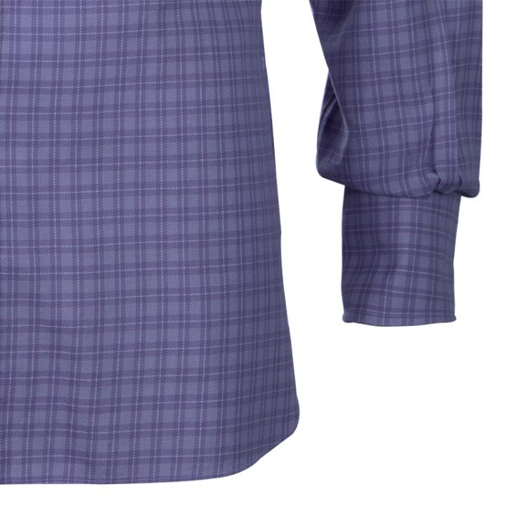 Pre Owned Tom Ford Men's Purple Check Shirt M