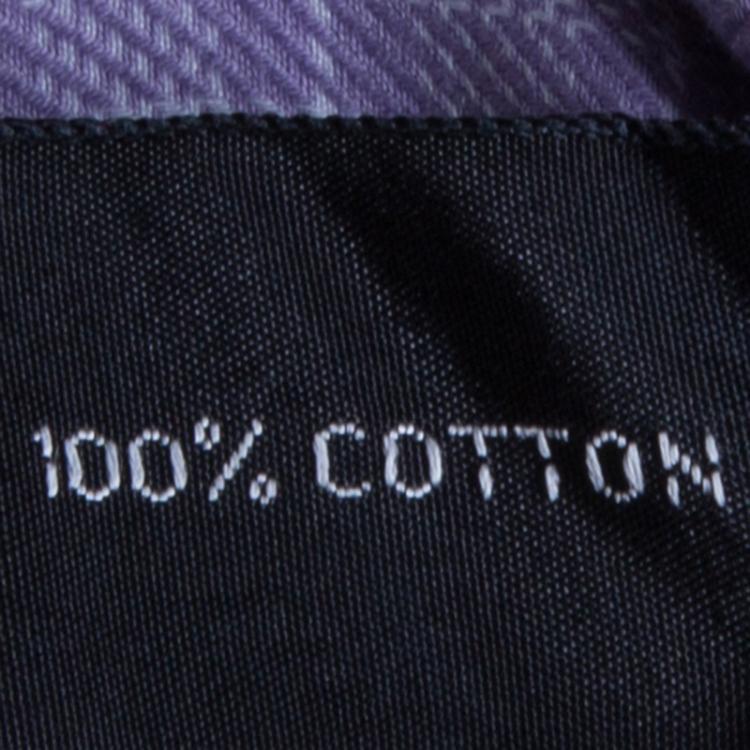 Pre Owned Tom Ford Men's Purple Check Shirt M