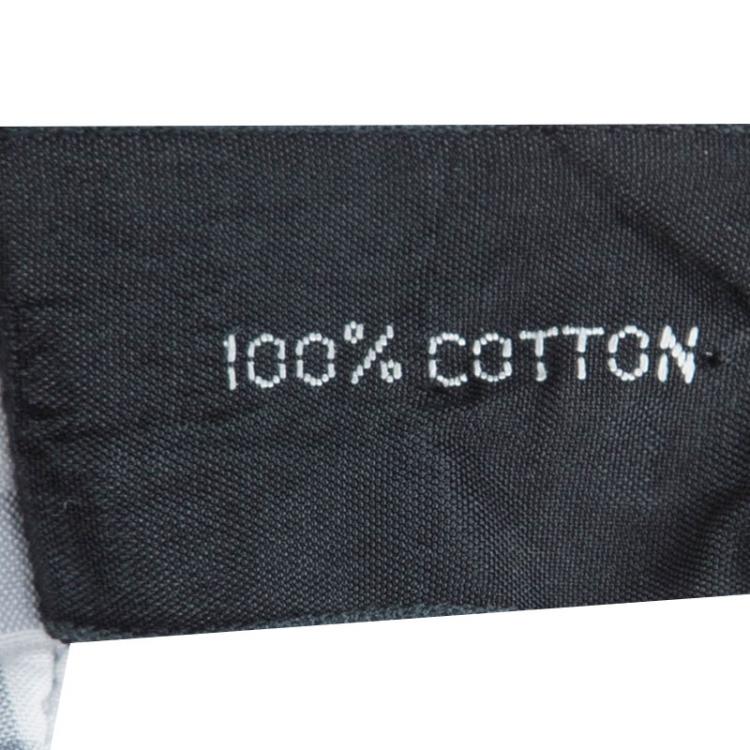 Pre Owned Tom Ford Grey Contrast Collar Gingham Checked Cotton Shirt L
