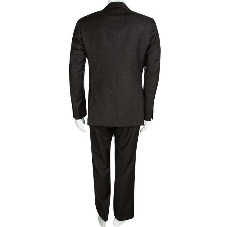 Pre Owned Tom Ford Dark Brown Wool Pant Suit L