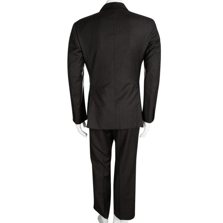 Pre Owned Tom Ford Brown Wool Regular Fit Suit M