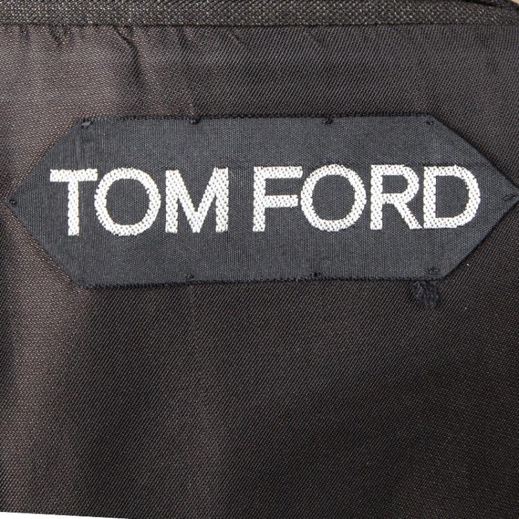 Pre Owned Tom Ford Brown Wool Regular Fit Suit M