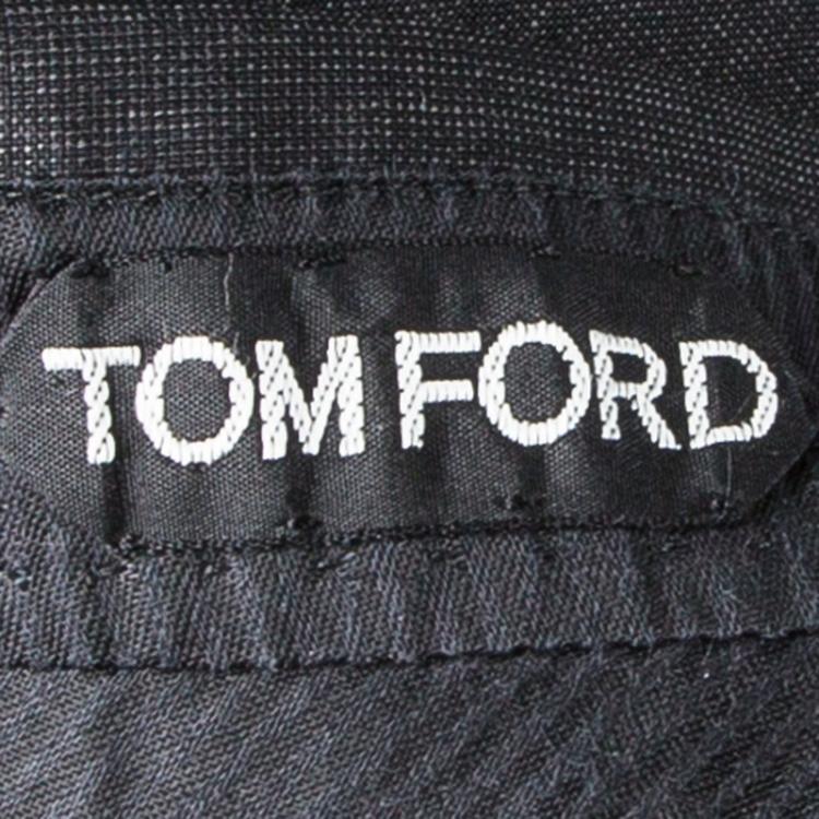 Pre Owned Tom Ford Grey Wool Regular Fit Suit M