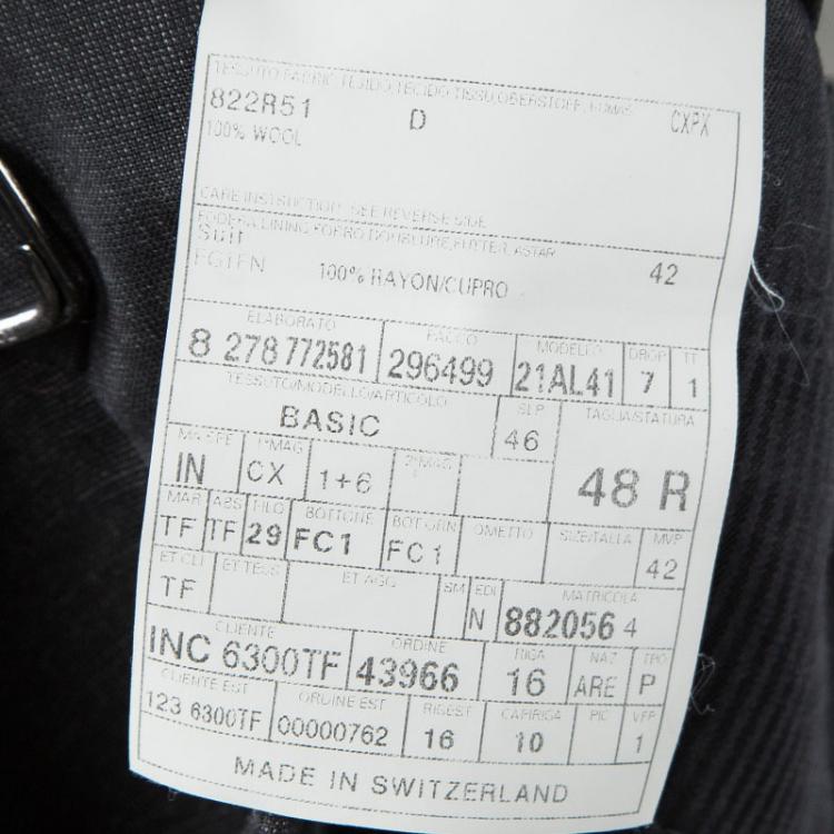 Pre Owned Tom Ford Grey Wool Regular Fit Suit M