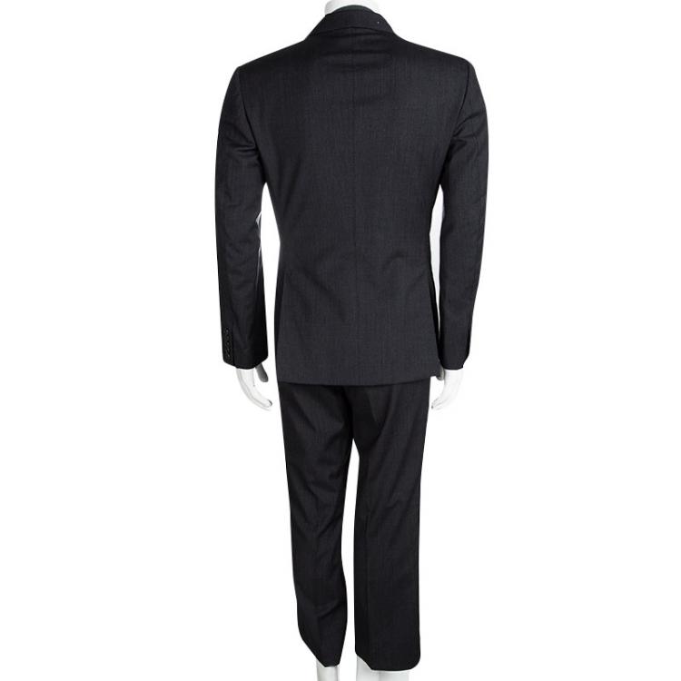 Pre Owned Tom Ford Grey Wool Suit M