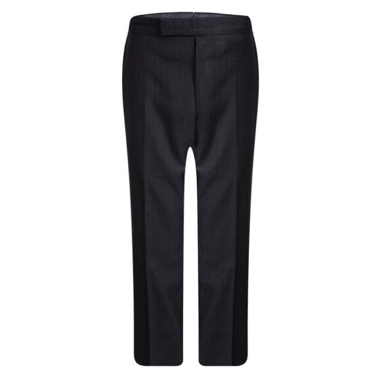 مملوكة مسبقًا Tom Ford Grey Wool Striped Regular Fit Suit M