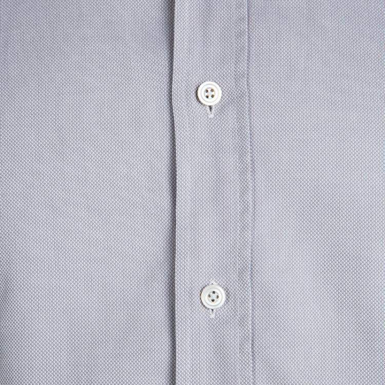 Pre Owned Tom Ford Lavender Textured Cotton Long Sleeve Button Front Shirt M