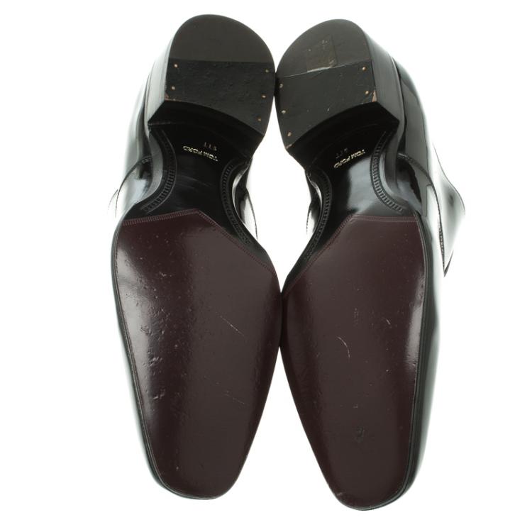 Pre Owned Tom Ford Black Patent Leather Gianni Evening Lace Up Oxfords Size 42