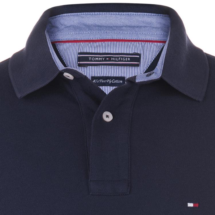 Pre Owned Tommy Hilfiger Navy Blue Logo Polo Shirt M