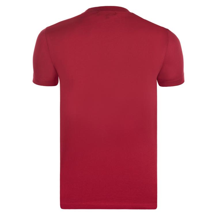Pre Owned Tommy Hilfiger Red Logo Crew Neck Tshirt M