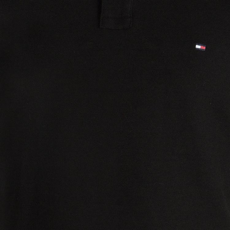 Pre Owned Tommy Hilfiger Black Short Sleeve Polo T-Shirt S