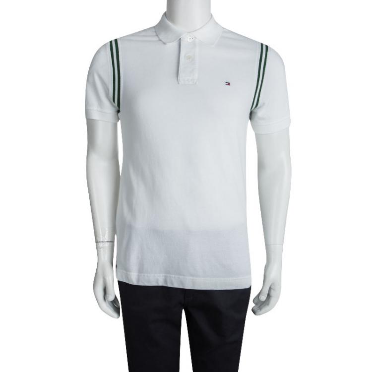 Tommy White Sleeve Slim Fit Polo T-Shirt M Tommy Hilfiger | TLC