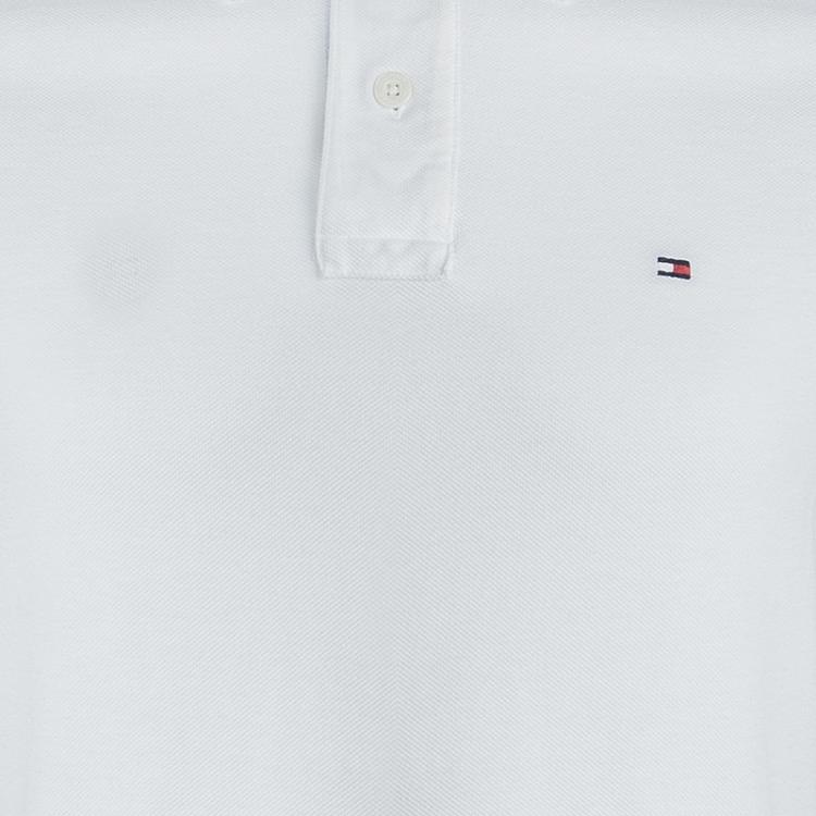 Pre Owned Tommy Hilfiger White Short Sleeve Slim Fit Polo T-Shirt M