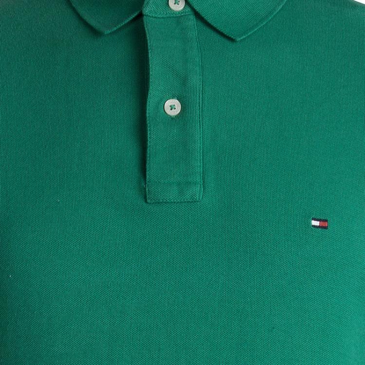 Pre Owned Tommy Hilfiger Green Short Sleeve Polo T-Shirt M