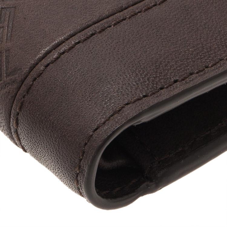 Pre Owned Tumi Brown Logo Bifold Wallet 