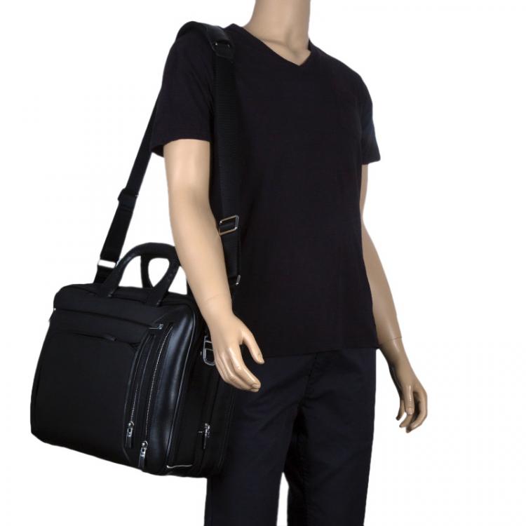 Tumi Black Canvas T-Pass Kennedy Deluxe Brief Laptop Bag TUMI | TLC