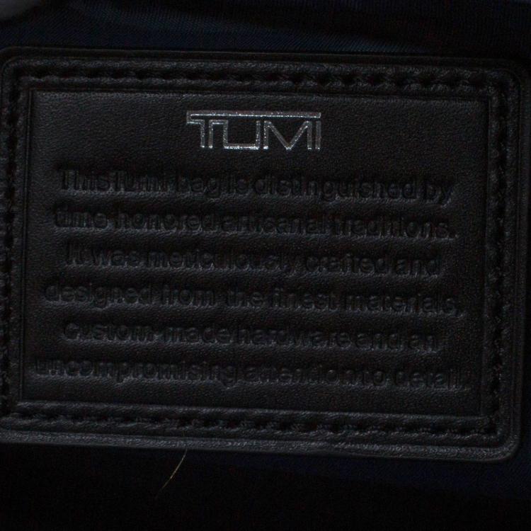 Pre Owned Tumi Black Canvas T-Pass Kennedy Deluxe Brief Laptop Bag