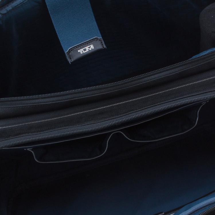 Pre Owned Tumi Black Canvas T-Pass Kennedy Deluxe Brief Laptop Bag