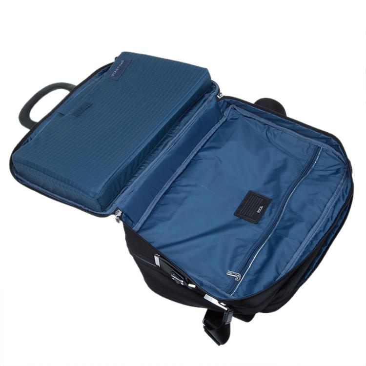 Pre Owned Tumi Black Canvas T-Pass Kennedy Deluxe Brief Laptop Bag