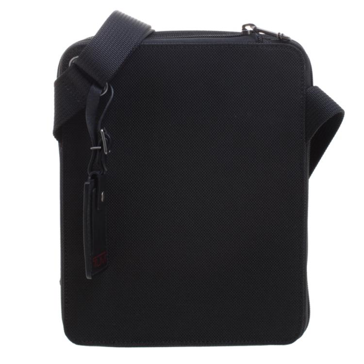 Pre Owned Tumi Black Nylon iPad Case Messenger Bag