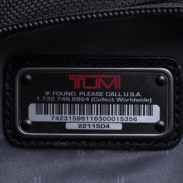 Pre Owned Tumi Black Nylon iPad Case Messenger Bag