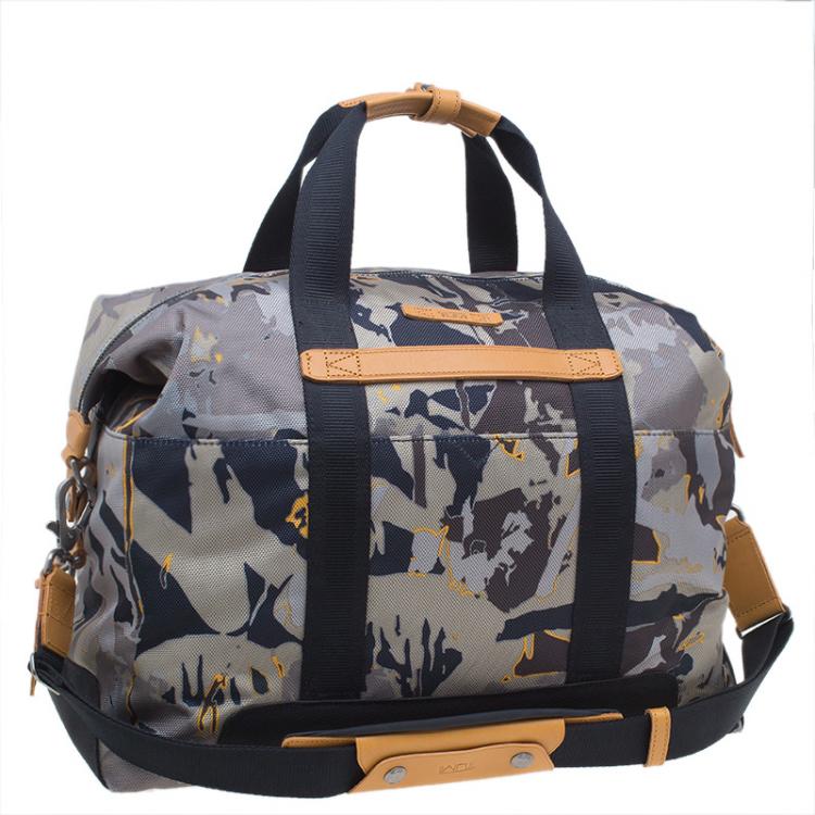 Pre Owned Tumi Camouflage Canvas Small Dalston Stannard Duffel Bag