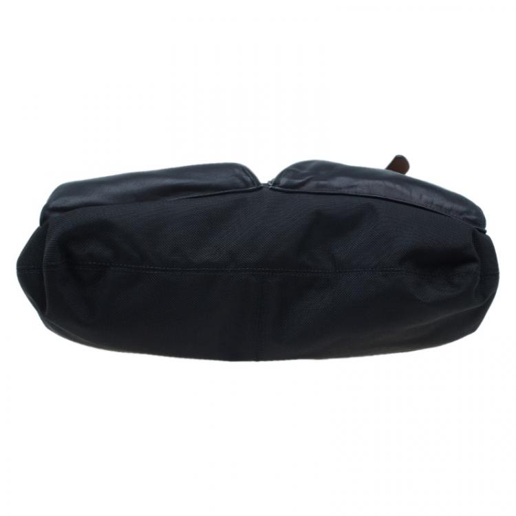 Pre Owned Tumi Black Nylon and Leather Santa Monica Whitfield Helmet Tote
