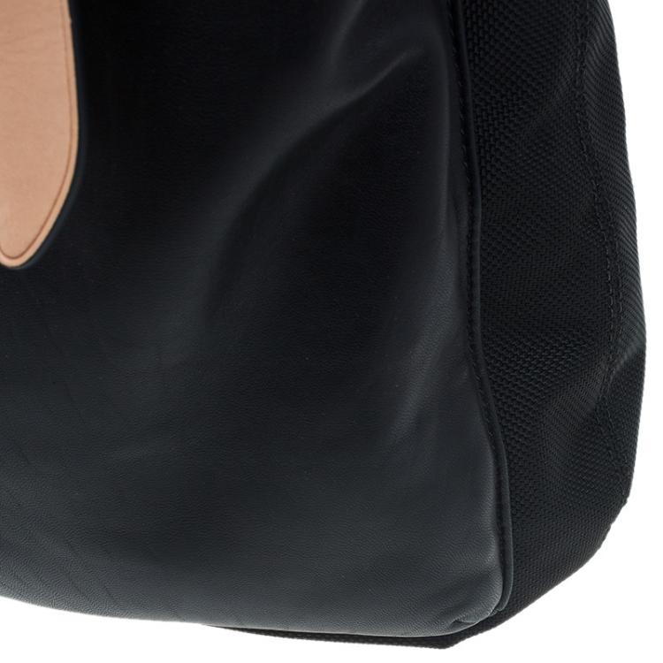 Pre Owned Tumi Black Nylon and Leather Santa Monica Whitfield Helmet Tote