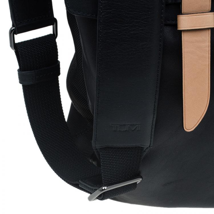 Pre Owned Tumi Black Nylon and Leather Santa Monica Whitfield Helmet Tote