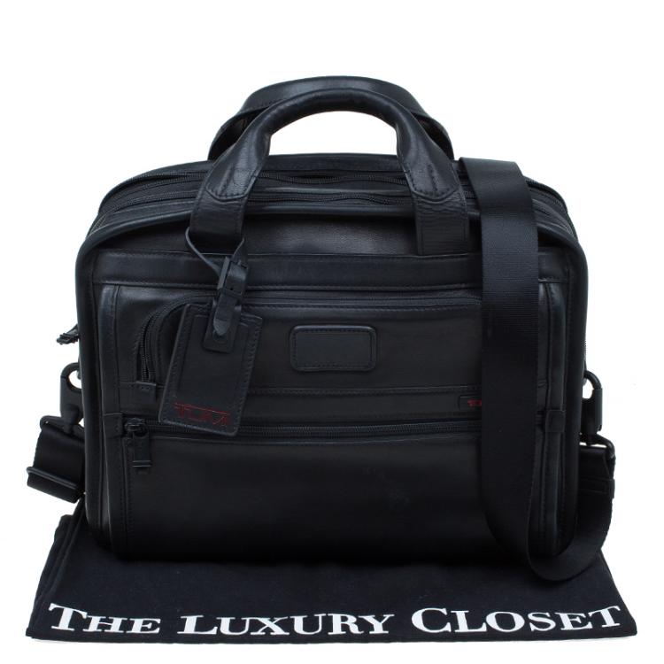 tumi black laptop bag