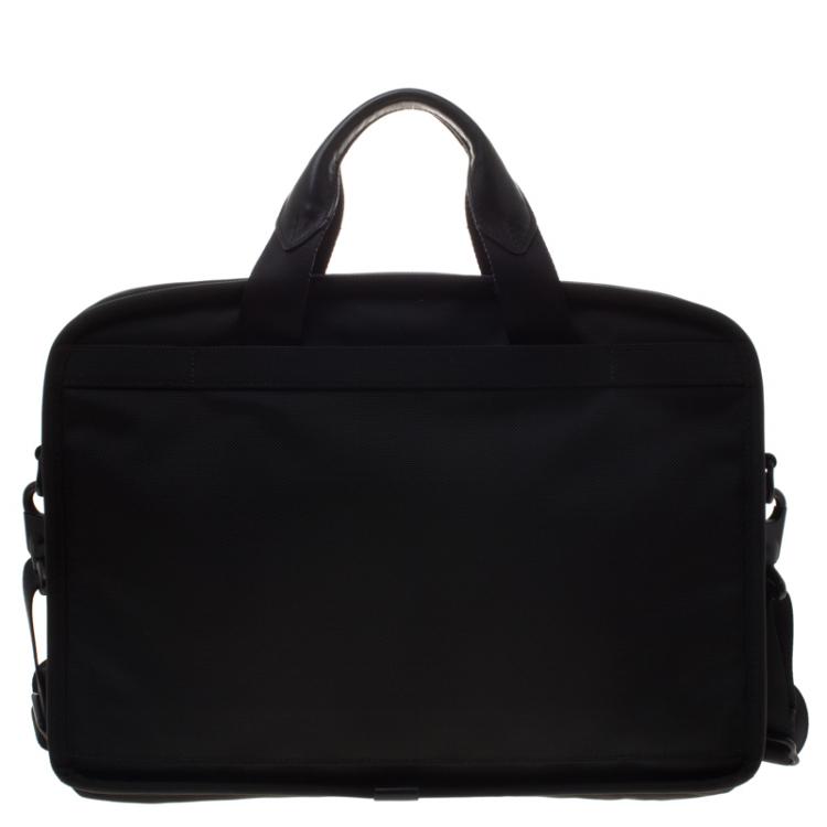 Pre Owned Tumi Black Nylon Alpha T-Pass Expandable Laptop Briefcase