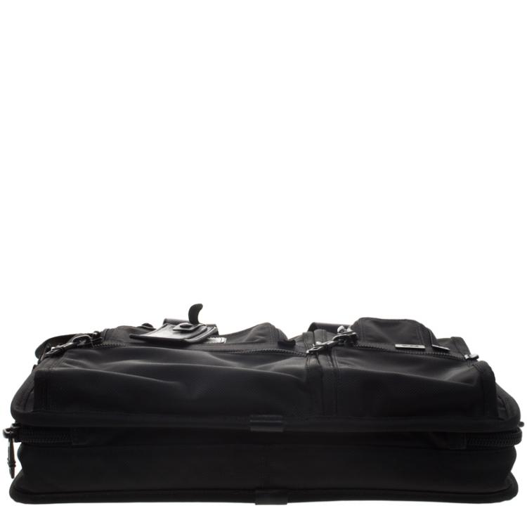 Pre Owned Tumi Black Nylon Alpha T-Pass Expandable Laptop Briefcase