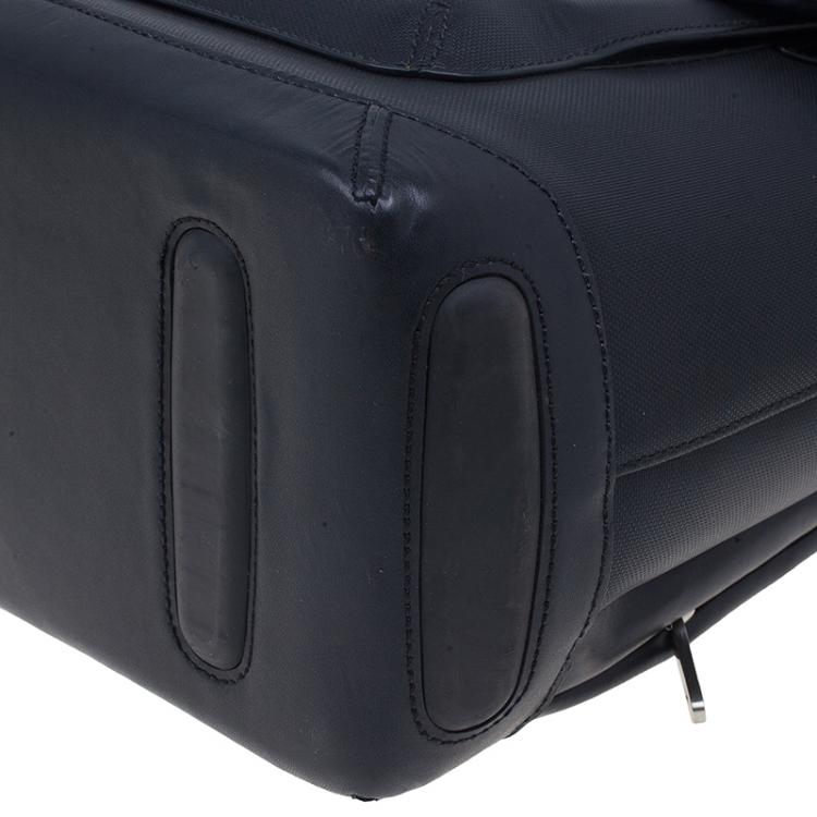 Pre Owned Tumi Black Leather Formula T Compartment Bag with Outer Compartment 