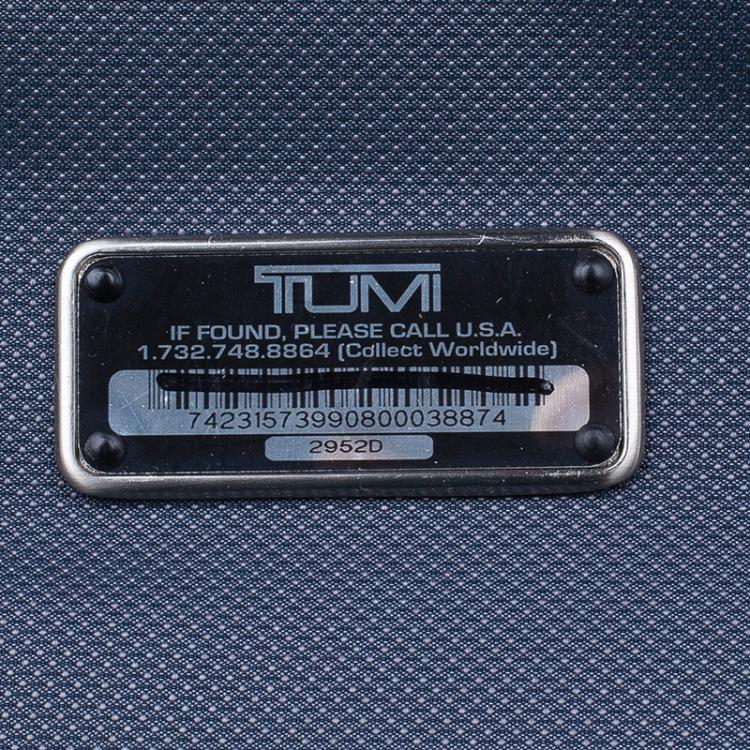 Pre Owned Tumi Black Leather Formula T Compartment Bag with Outer Compartment 