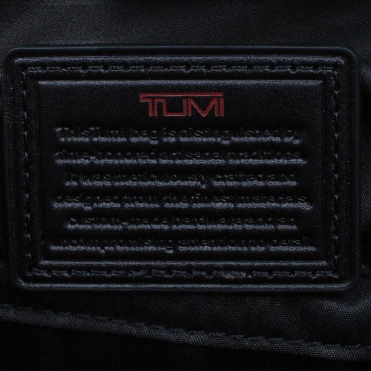 Pre Owned Tumi Black Canvas Alpha Compact Wheeled Brief Trolley