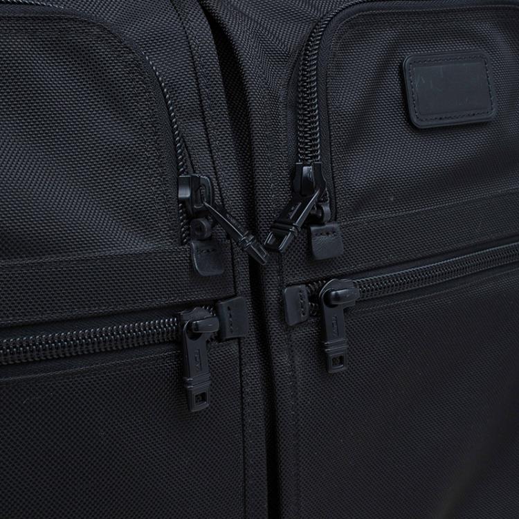 Pre Owned Tumi Black Nylon Carry On Garment Rolling Suitcase