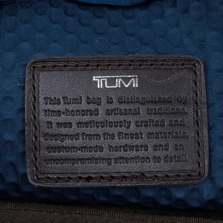 Pre Owned Tumi Blue Nylon Alpha Bravo McNair Slim Briefcase Bag