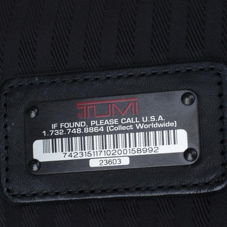Pre Owned Tumi Black Nylon Tri Fold Garment Travel Bag