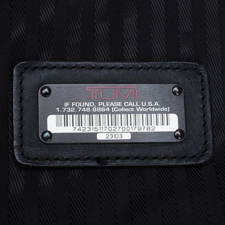 Pre Owned Tumi Black Nylon Tri Fold Garment Luggage Travel Bag