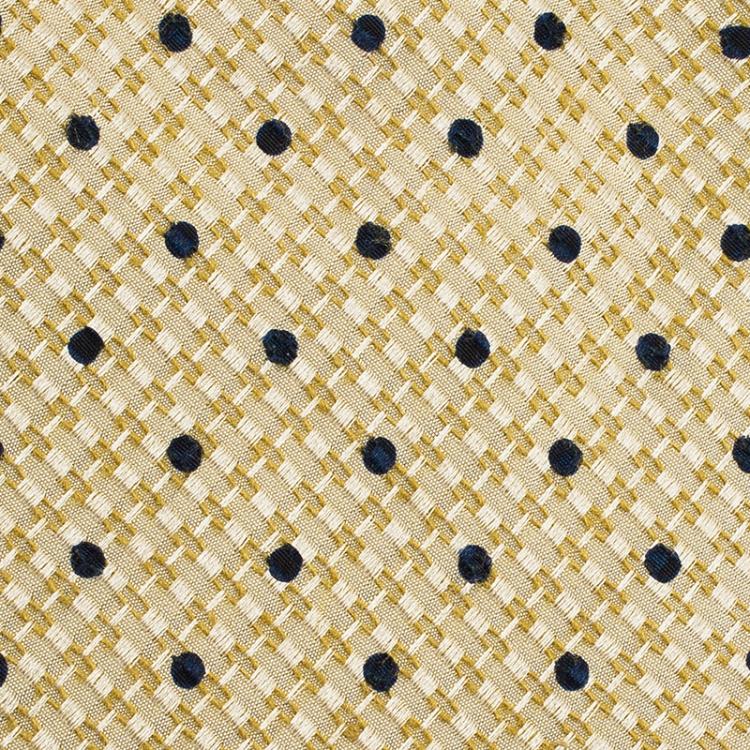 Pre Owned Valentino Yellow Silk Polka Dot Tie 