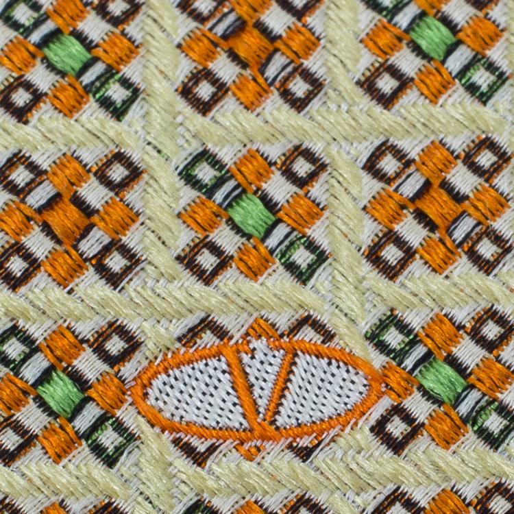 Pre Owned Valentino Beige Printed Silk Tie