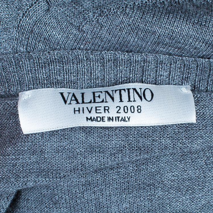 Pre Owned Valentino Men's Grey Pullover M