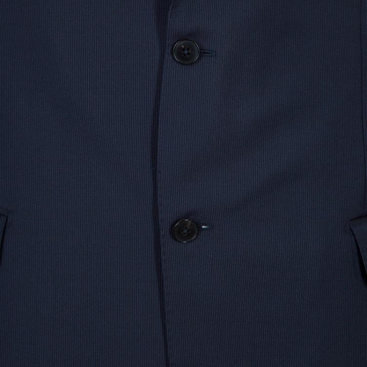 Pre Owned Valentino Men's Navy Blue Wool Suit XL