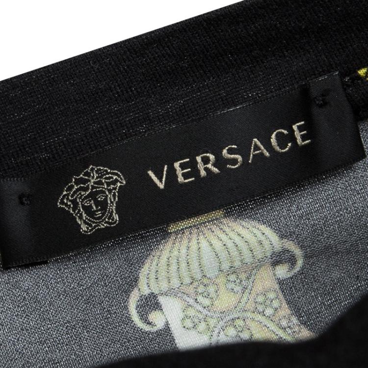 Pre Owned Versace Black Medusa Head Print T-Shirt M