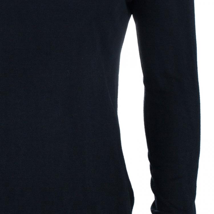 Pre Owned Z Zegna Men's Black V-Neck Sweater XL