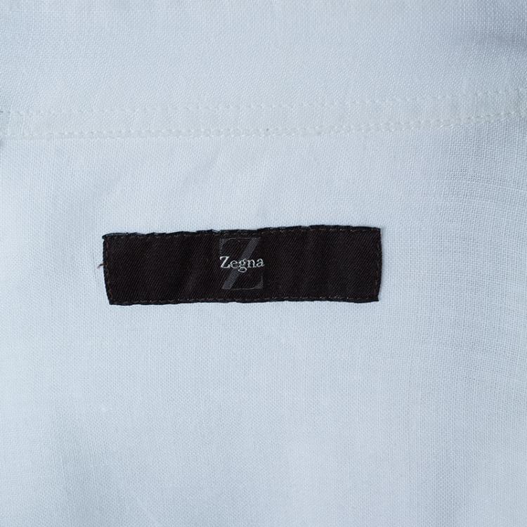 Pre Owned Z Zegna Men's Casual Linen Shirt L