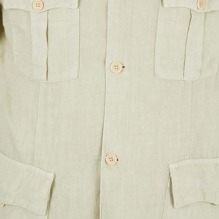 Pre Owned Z Zegna Men's Beige Linen Jacket L
