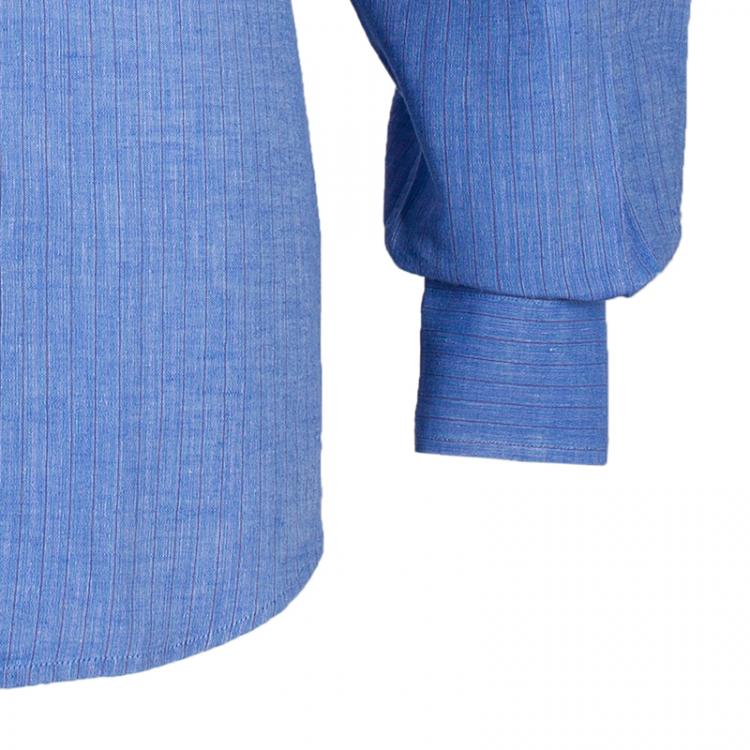 Pre Owned Z Zegna Mens Blue Shirt XL