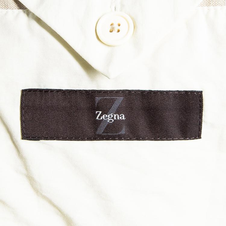 Pre Owned Z Zegna Men's Beige Linen Blazer M