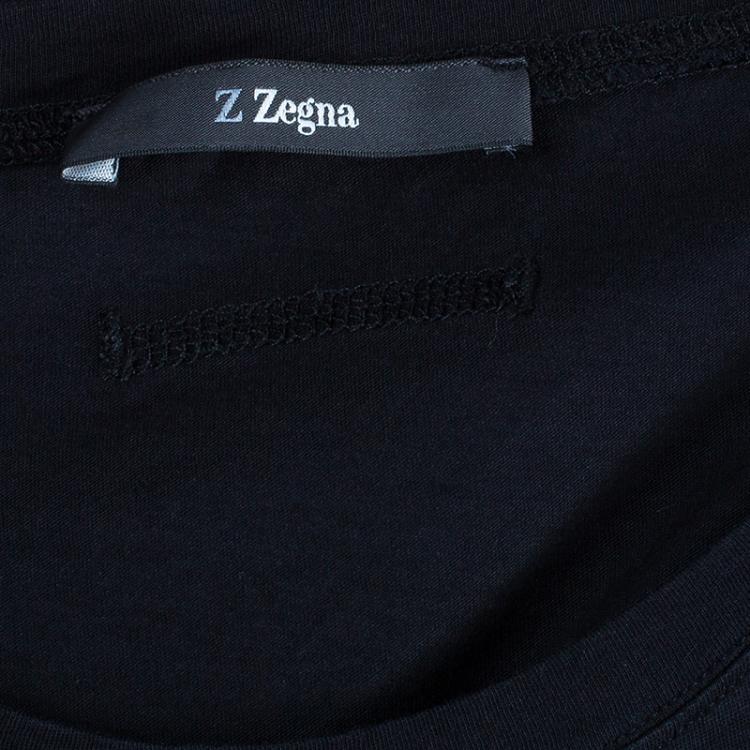 Pre Owned Z Zegna Men's Black T-Shirt XL